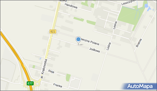 Sękocin Nowy, Jodłowa, mapa Sękocin Nowy