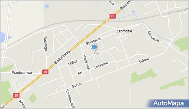 Sokółka, Jodłowa, mapa Sokółka