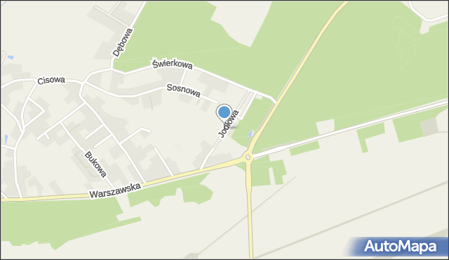 Spalice, Jodłowa, mapa Spalice