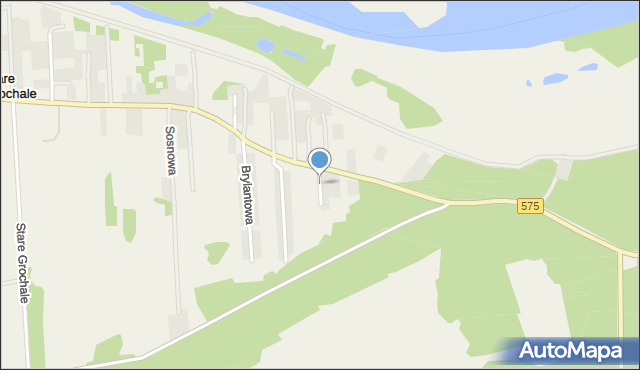 Stare Grochale, Jodłowa, mapa Stare Grochale