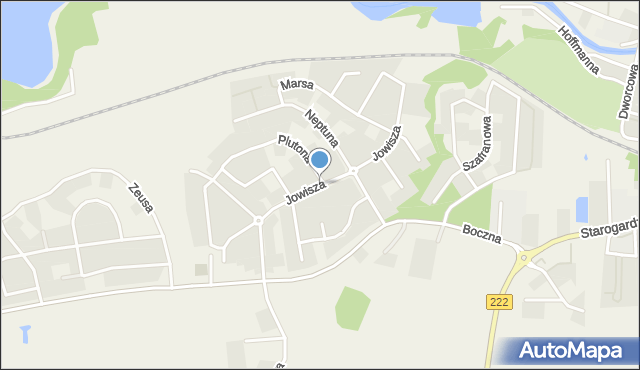 Straszyn, Jowisza, mapa Straszyn