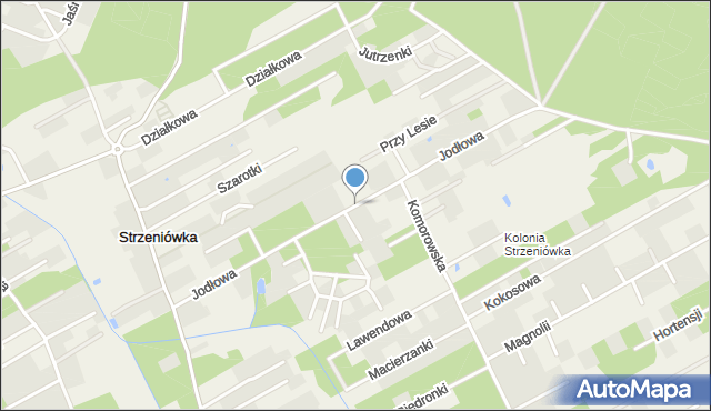 Strzeniówka, Jodłowa, mapa Strzeniówka