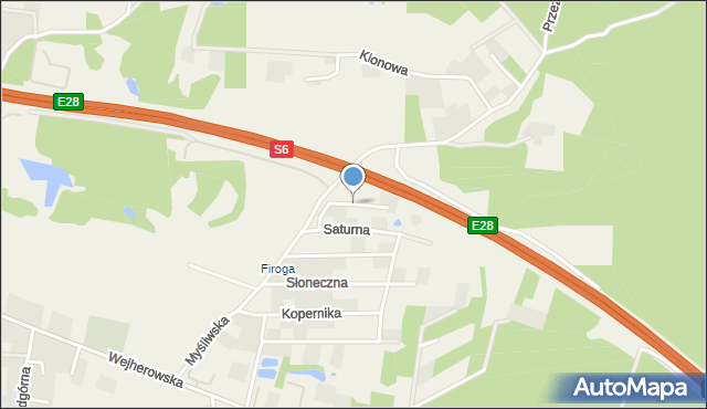 Szemud, Jowisza, mapa Szemud