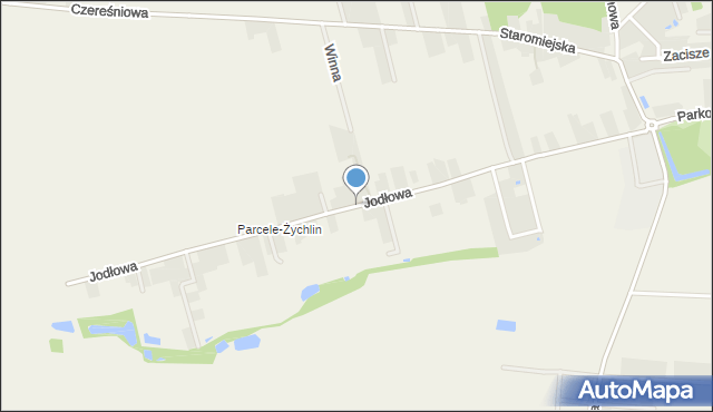 Żychlin gmina Stare Miasto, Jodłowa, mapa Żychlin gmina Stare Miasto