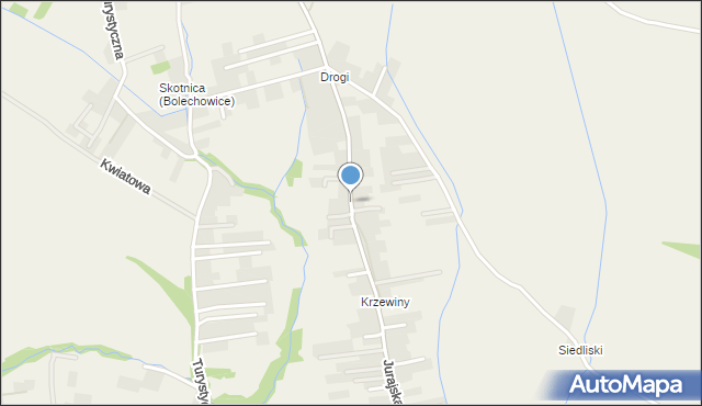 Bolechowice gmina Zabierzów, Jurajska, mapa Bolechowice gmina Zabierzów