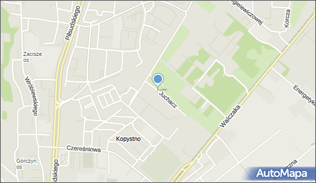 Gorzów Wielkopolski, Juchacz Marii, mapa Gorzów Wielkopolski