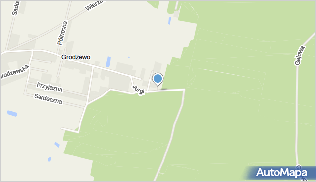 Grodzewo, Jurgi Jerzego, mapa Grodzewo