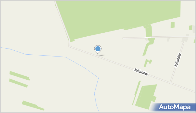 Julianów gmina Tczów, Julianów, mapa Julianów gmina Tczów