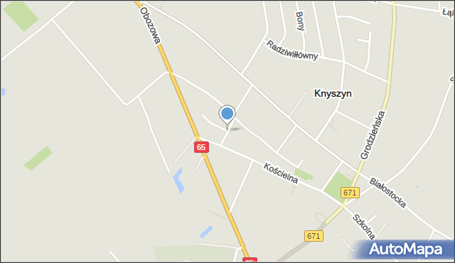 Knyszyn powiat moniecki, Junga Edwarda, ks., mapa Knyszyn powiat moniecki