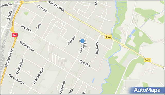 Kwidzyn, Junaków, mapa Kwidzyn