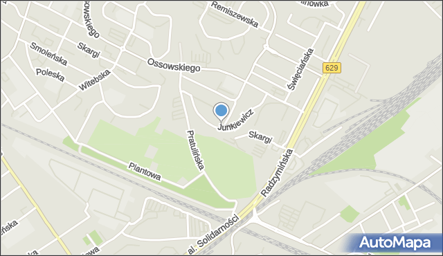 Warszawa, Junkiewicz Heleny, mapa Warszawy