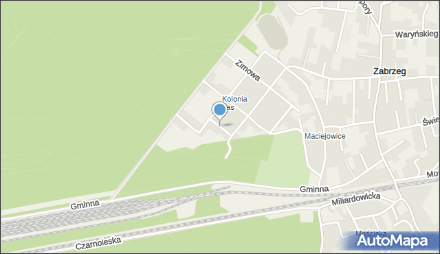 Zabrzeg, Jutrzenki, mapa Zabrzeg