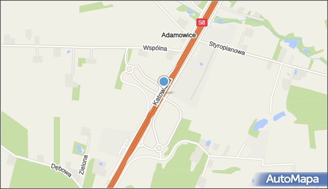 Adamowice gmina Mszczonów, Katowicka, mapa Adamowice gmina Mszczonów
