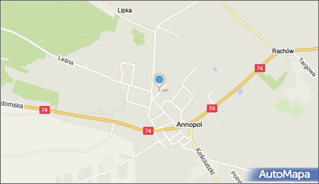 Annopol powiat kraśnicki, Kasztanowa, mapa Annopol powiat kraśnicki