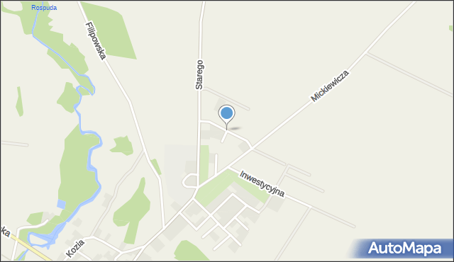 Bakałarzewo, Kamińskiego Leona, por., mapa Bakałarzewo