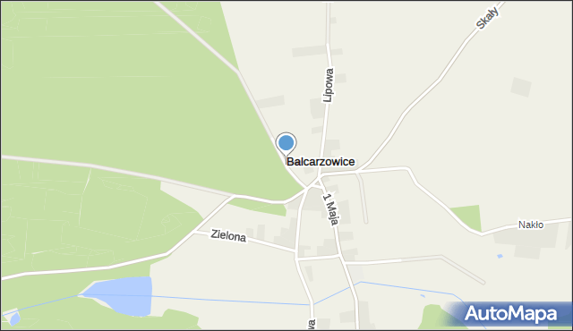 Balcarzowice, Kasztanowa, mapa Balcarzowice