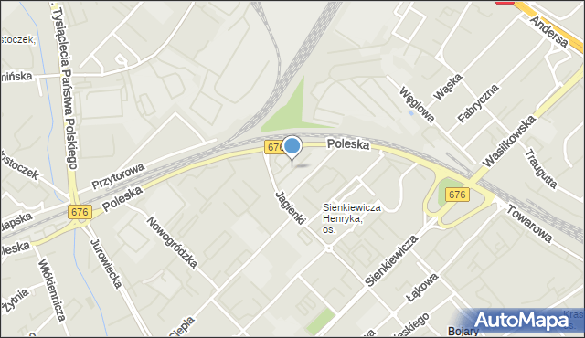 Białystok, Kaszubska, mapa Białegostoku