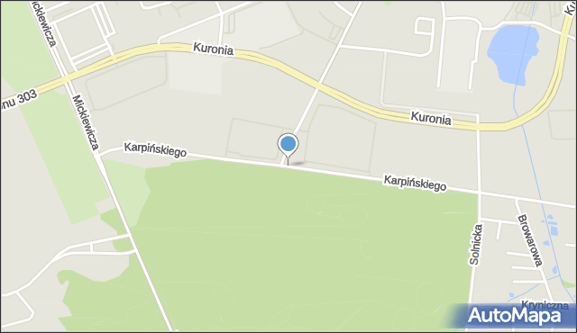 Białystok, Karpińskiego Franciszka, mapa Białegostoku