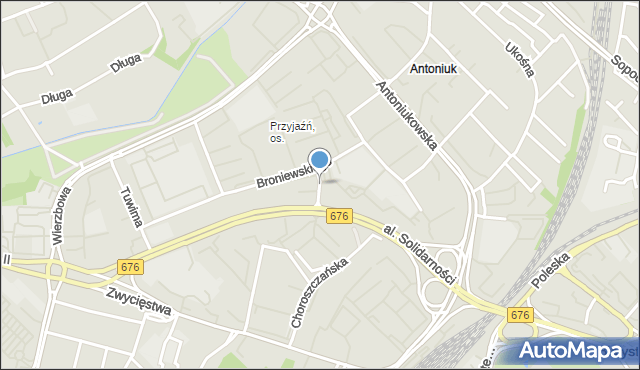 Białystok, Kaczmarskiego Jacka, mapa Białegostoku