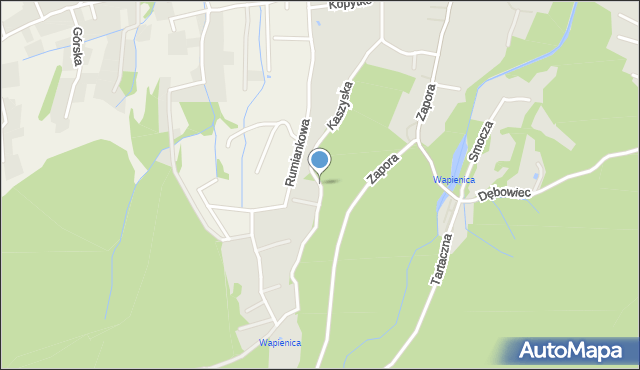 Bielsko-Biała, Kaszyska, mapa Bielsko-Białej