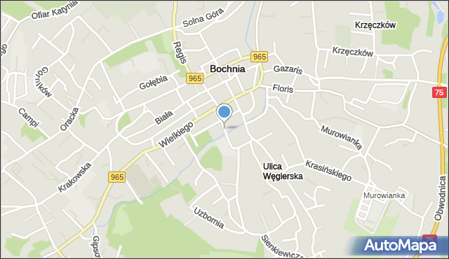 Bochnia, Kącik, mapa Bochni