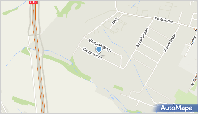 Boguchwała powiat rzeszowski, Kasprowicza Jana, mapa Boguchwała powiat rzeszowski