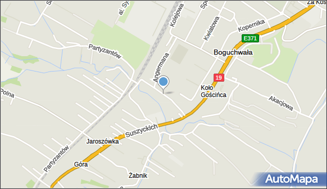 Boguchwała powiat rzeszowski, Kasztanowa, mapa Boguchwała powiat rzeszowski