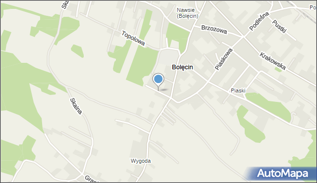 Bolęcin gmina Trzebinia, Kamienna, mapa Bolęcin gmina Trzebinia