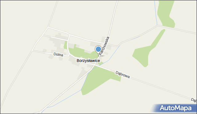 Borzysławice, Karchowska, mapa Borzysławice
