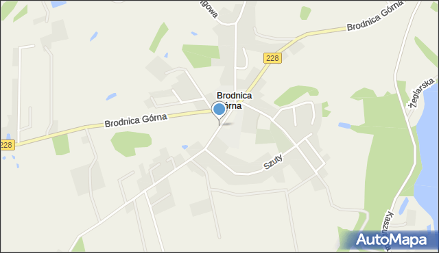 Brodnica Górna, Kamienna, mapa Brodnica Górna