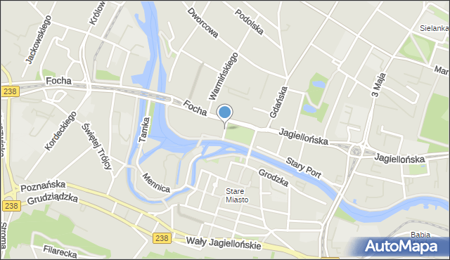 Bydgoszcz, Karmelicka, mapa Bydgoszczy