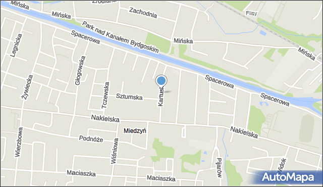 Bydgoszcz, Kartuska, mapa Bydgoszczy