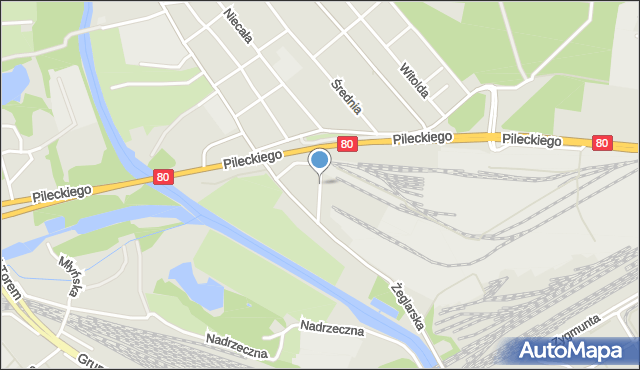 Bydgoszcz, Kąpielowa, mapa Bydgoszczy