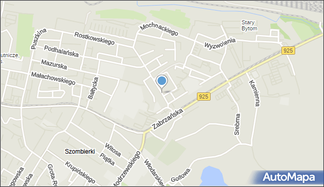 Bytom, Karpacka, mapa Bytomia