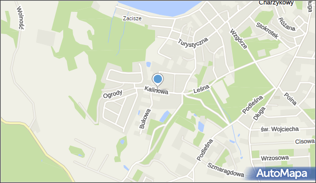 Charzykowy, Kalinowa, mapa Charzykowy