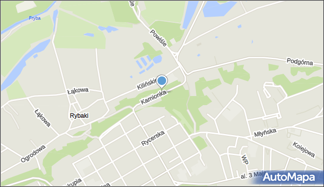 Chełmno, Kamionka, mapa Chełmno