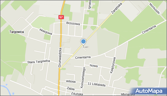 Chorzele powiat przasnyski, Karczewskiego Mieczysława, por., mapa Chorzele powiat przasnyski