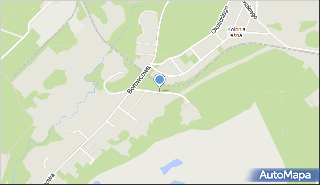 Chrzanów, Kamienna, mapa Chrzanów