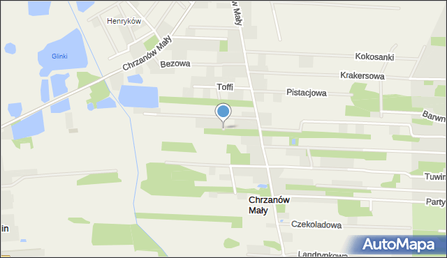 Chrzanów Mały, Karmelowa, mapa Chrzanów Mały