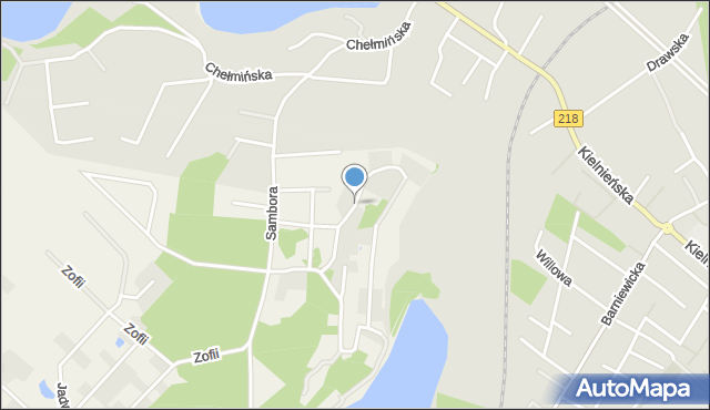 Chwaszczyno, Kawelska, mapa Chwaszczyno