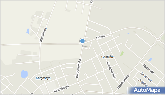 Ciechanów, Kargoszyńska, mapa Ciechanów