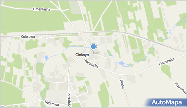 Cieksyn, Kamińskiego Tadeusza, ks., mapa Cieksyn