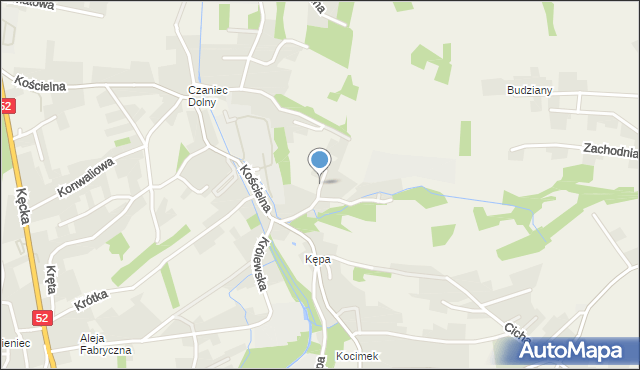 Czaniec, Kasztelańska, mapa Czaniec