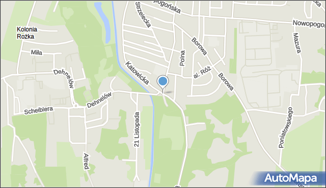 Czeladź, Katowicka, mapa Czeladź
