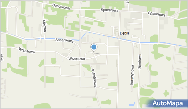 Dębki, Kaczeńcowa, mapa Dębki