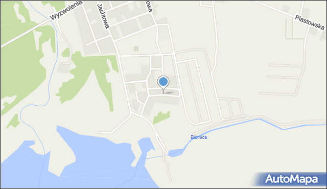 Dźwirzyno, Kasztanowa, mapa Dźwirzyno