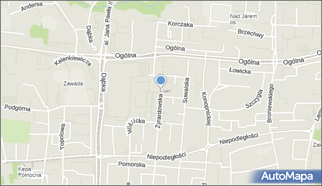 Elbląg, Katowicka, mapa Elbląga