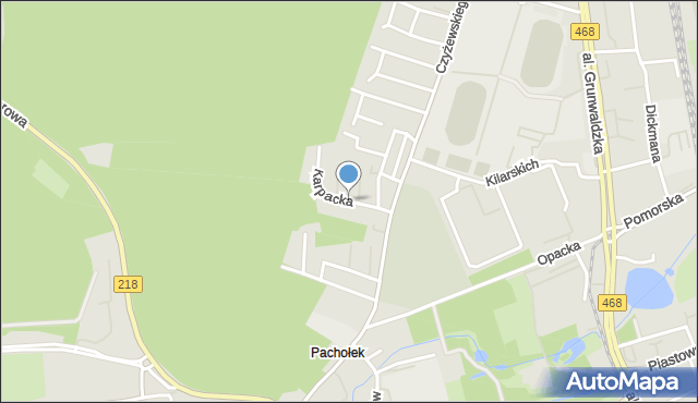 Gdańsk, Karpacka, mapa Gdańska