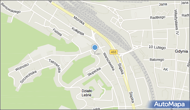 Gdynia, Karpacka, mapa Gdyni