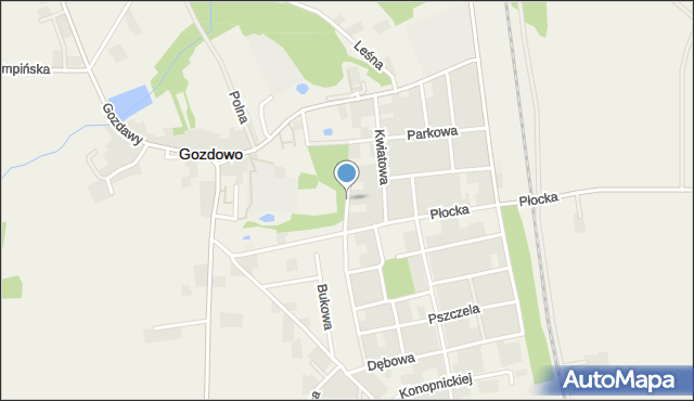 Gozdowo powiat sierpecki, Kasztanowa, mapa Gozdowo powiat sierpecki